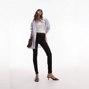 Topshop Black Strength Leg Jamic Jeans Women Size Petite W24